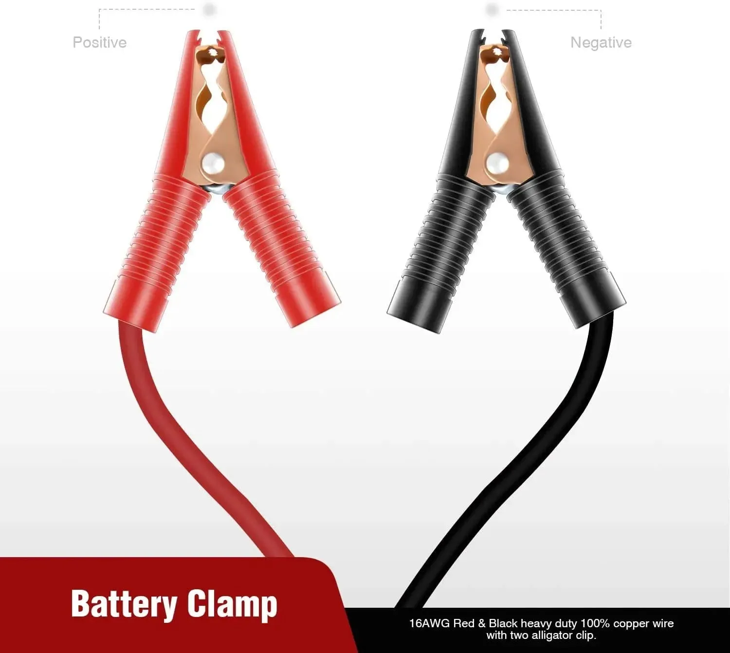 16AWG Extension Cord Plug Socket With Battery Clamp Fuse Holder