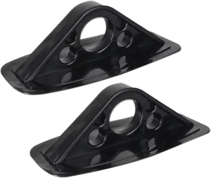 2Pcs PVC Paddle Bracket Fixed Frame Awning Sun Shade Mount Bases for Kayaking Accessories Compatible with Speedboats and Inflatable Rubber Boats Black