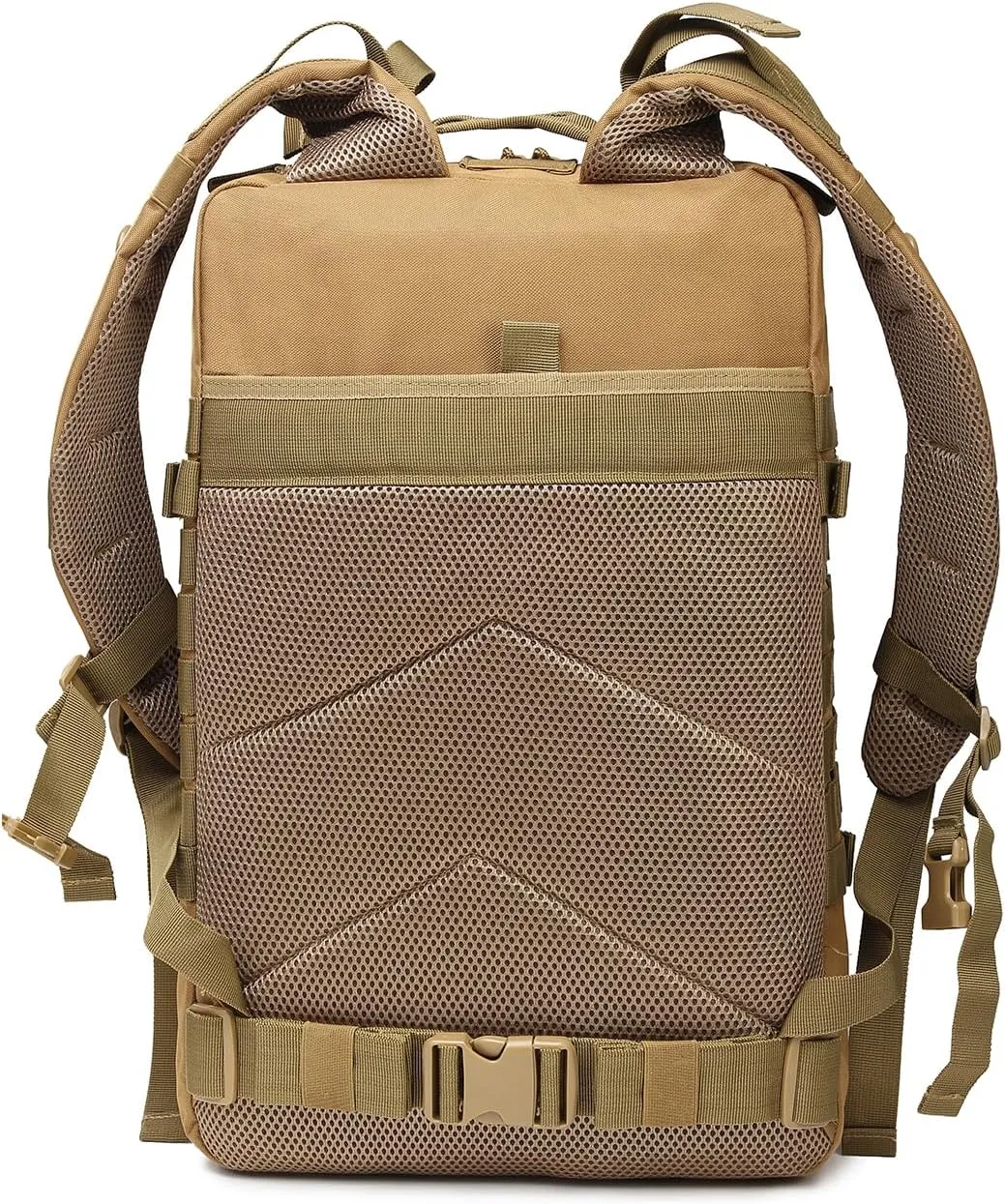 45L Military Tactical Backpack for Men & Women Bug Out Bag Assault pack Molle Daypack Hiking Trekking Rucksack(Khaki)