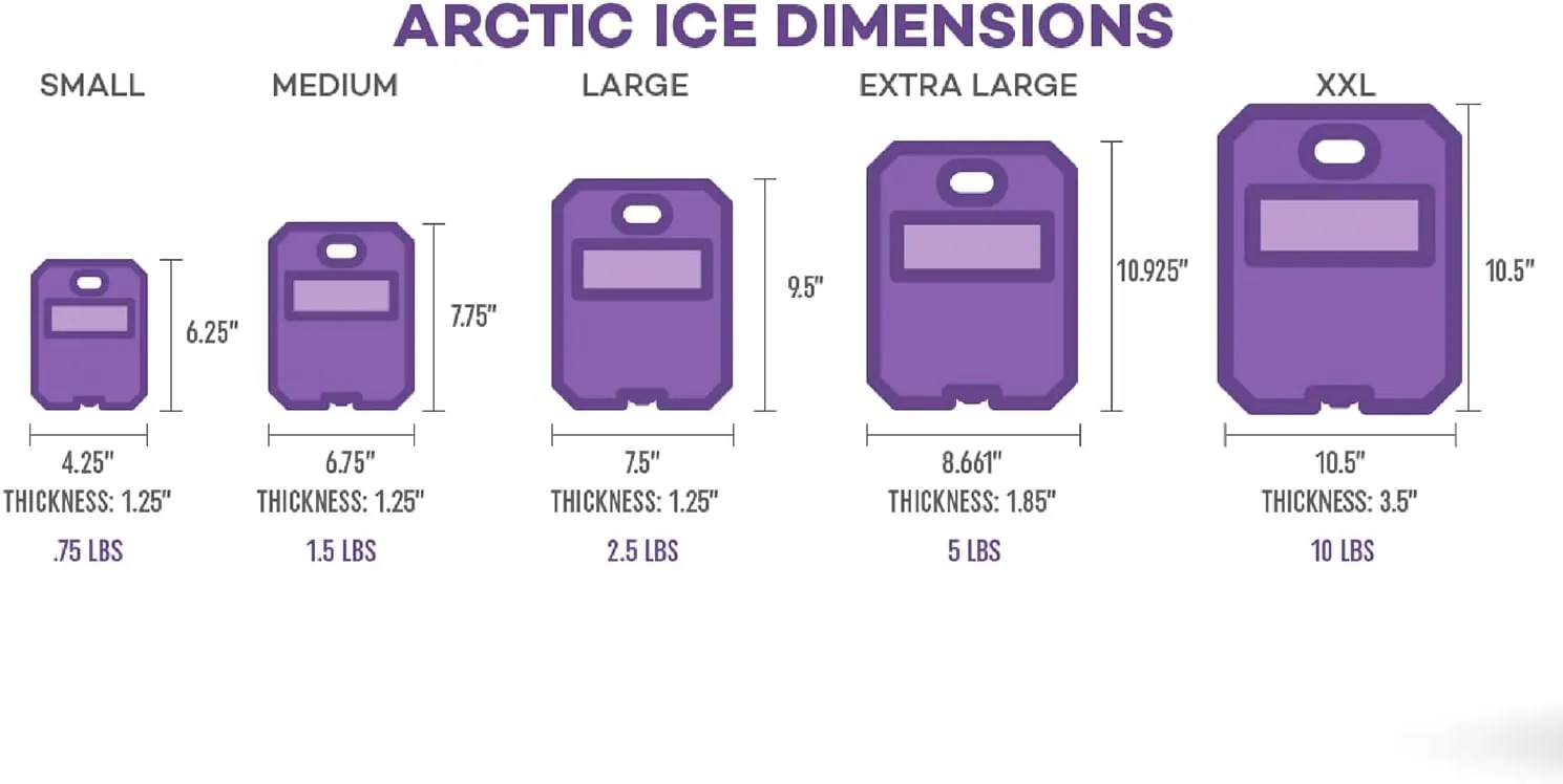 Arctic Ice Tundra Series Long Lasting Reusable Ice Pack - 5 Fahrenheit Cooling Point - Designed to Maintain Freezer-Like Temperatures in Coolers