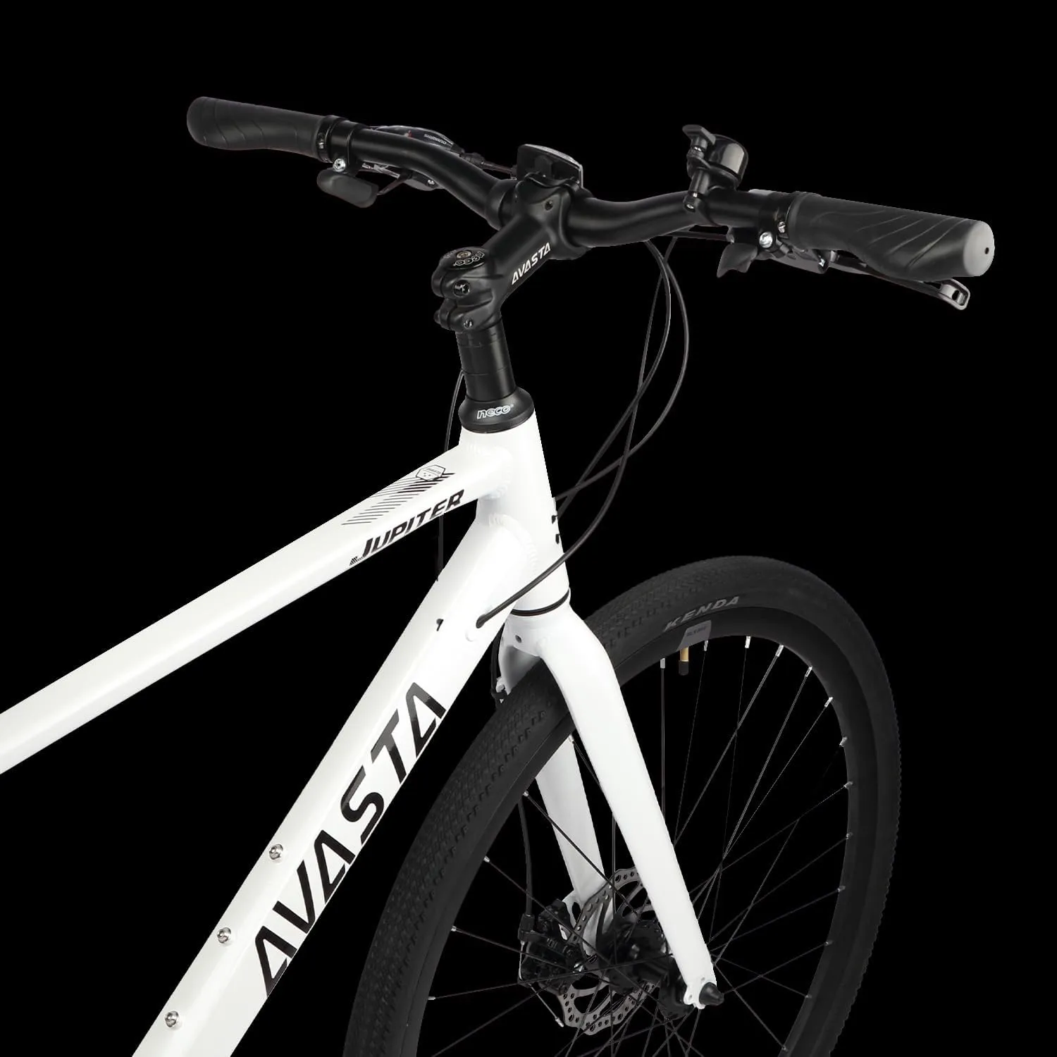 AVASTA Jupiter 700C Road Adult Step-Over Hybrid Cycling Bike Bicycle, Aluminum Frame, 21-Speed, Dual Disc Brakes, Multpile Colors for Men Woman Male Female