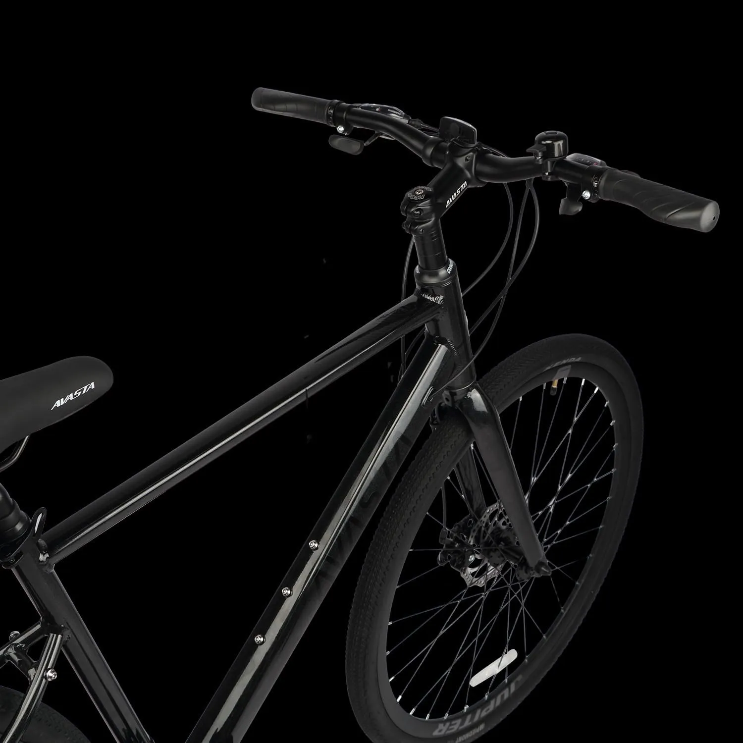 AVASTA Jupiter 700C Road Adult Step-Over Hybrid Cycling Bike Bicycle, Aluminum Frame, 21-Speed, Dual Disc Brakes, Multpile Colors for Men Woman Male Female