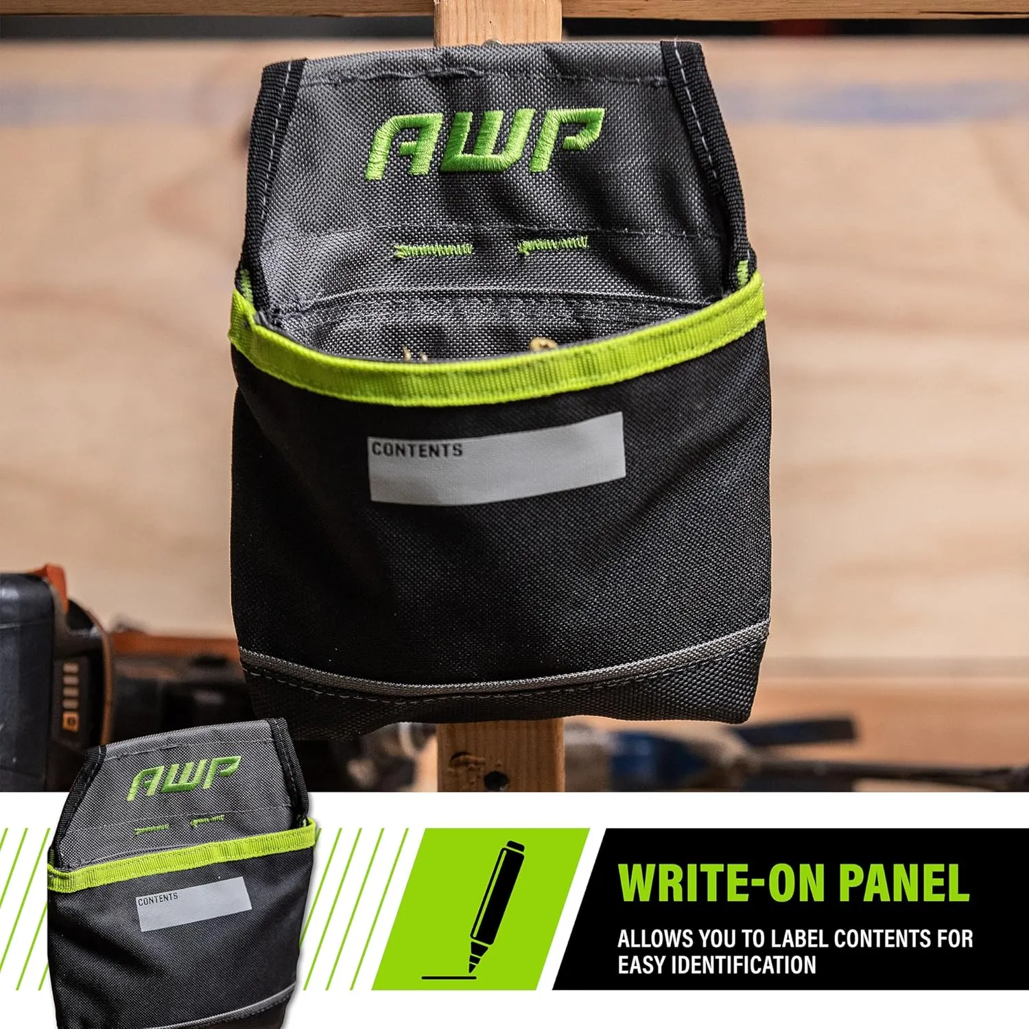 AWP TrapJaw Clip-on Fastener Pouch with Spring-Loaded Technology