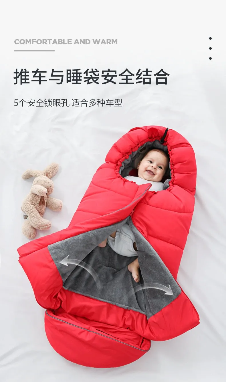 Baby Stroller Envelopes Warm Winter Sleeping Bag On a Stroller For Infant Wheelchair Envelopes Footmuff baby care