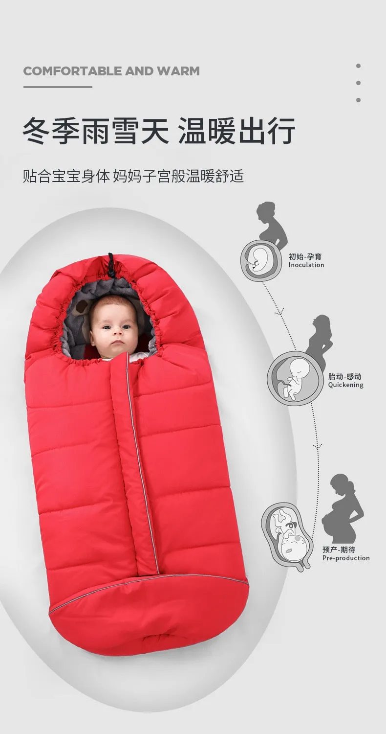 Baby Stroller Envelopes Warm Winter Sleeping Bag On a Stroller For Infant Wheelchair Envelopes Footmuff baby care