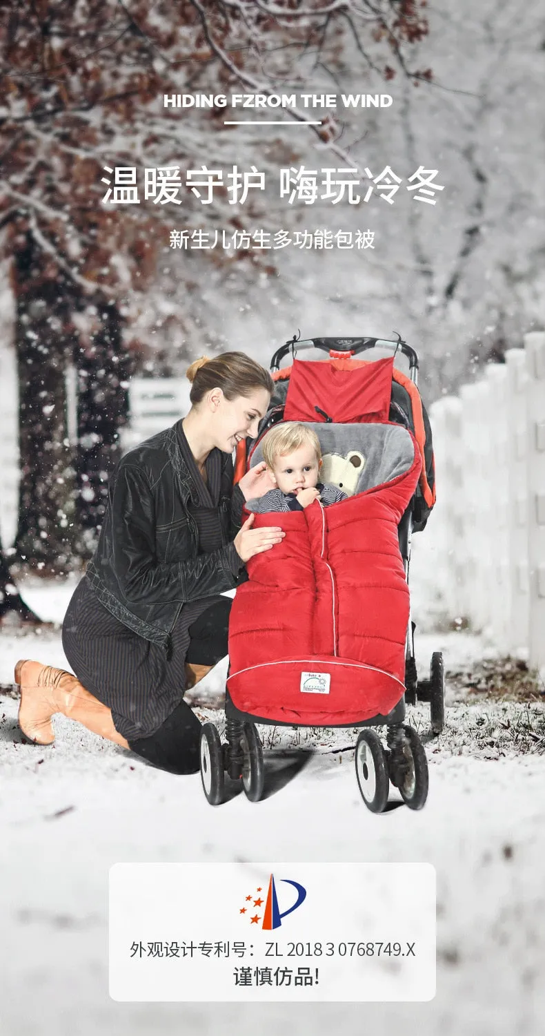 Baby Stroller Envelopes Warm Winter Sleeping Bag On a Stroller For Infant Wheelchair Envelopes Footmuff baby care