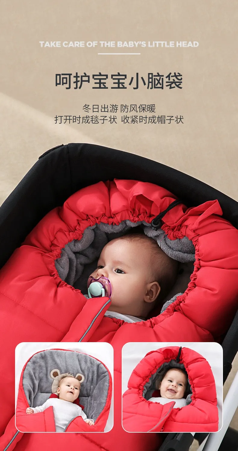 Baby Stroller Envelopes Warm Winter Sleeping Bag On a Stroller For Infant Wheelchair Envelopes Footmuff baby care