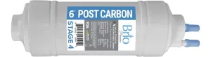 Brio Premier 6" Inline U-Type Coconut Shell G.A.C, Filter 5 Micron