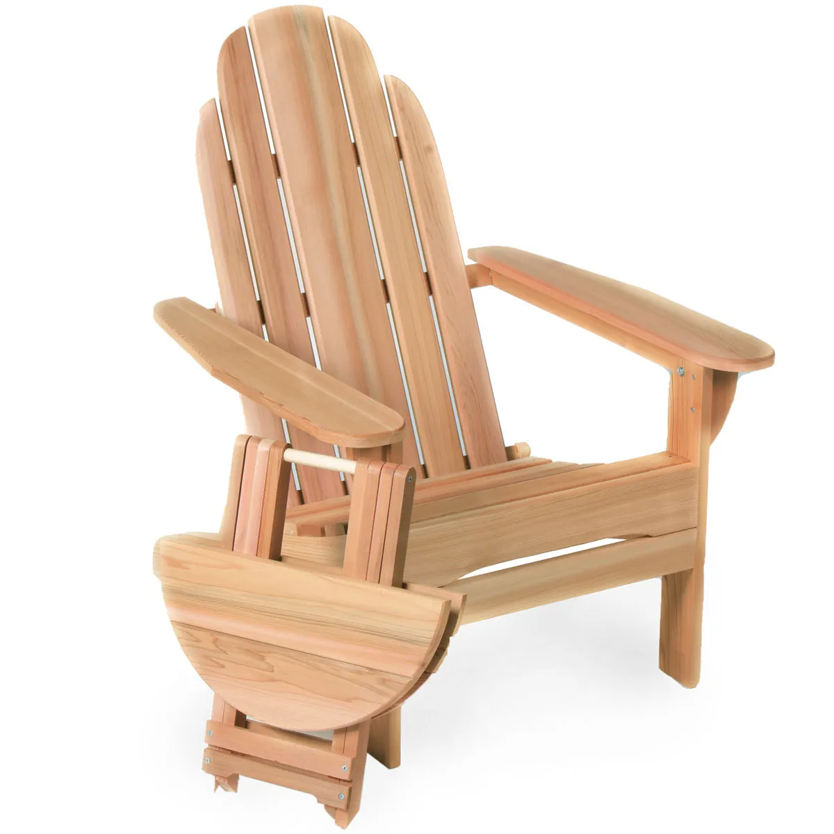 Cedar Folding Adirondack Chair - Handcrafted In Canada With Rot Resistant, Untreated, Western Red Cedar.