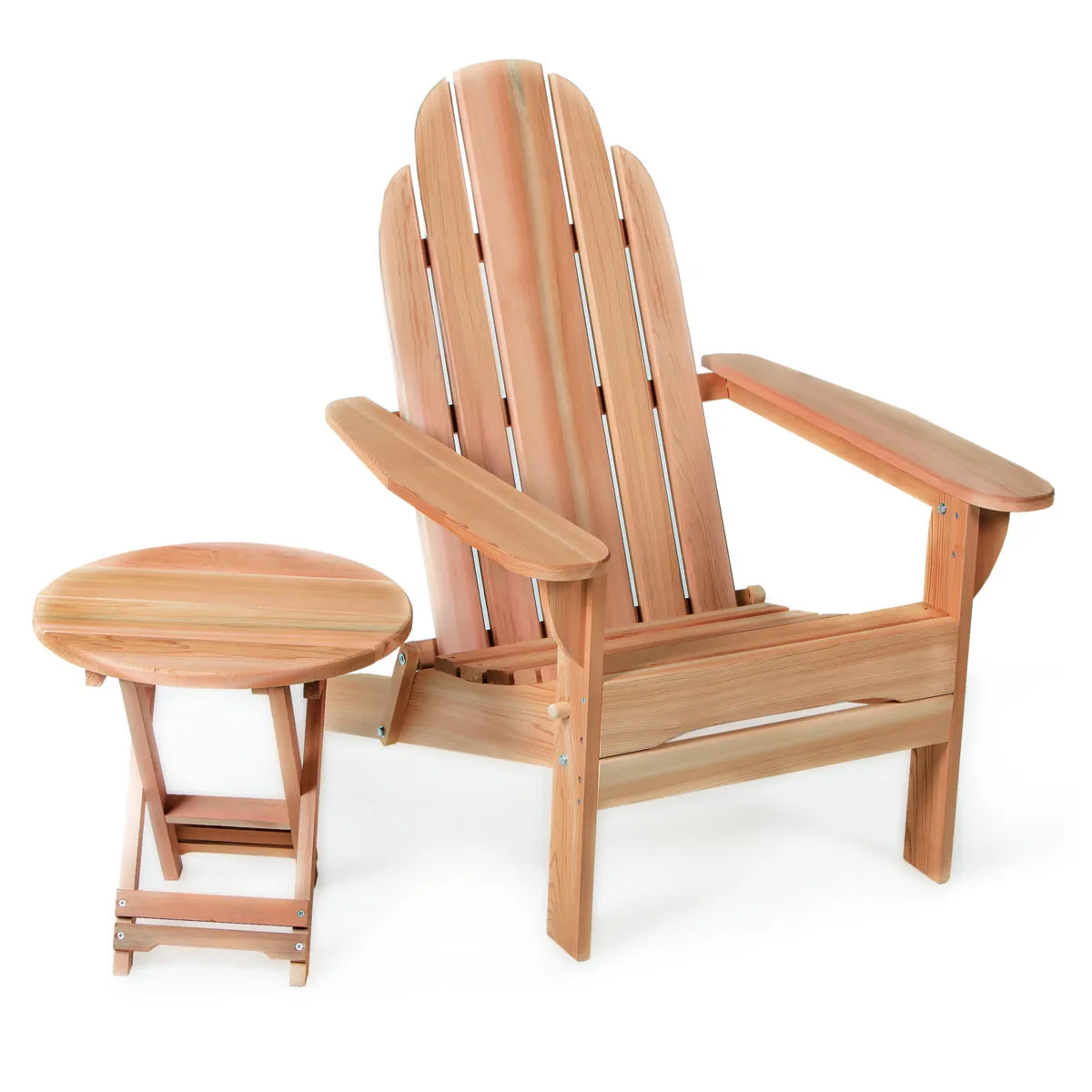 Cedar Folding Adirondack Chair - Handcrafted In Canada With Rot Resistant, Untreated, Western Red Cedar.