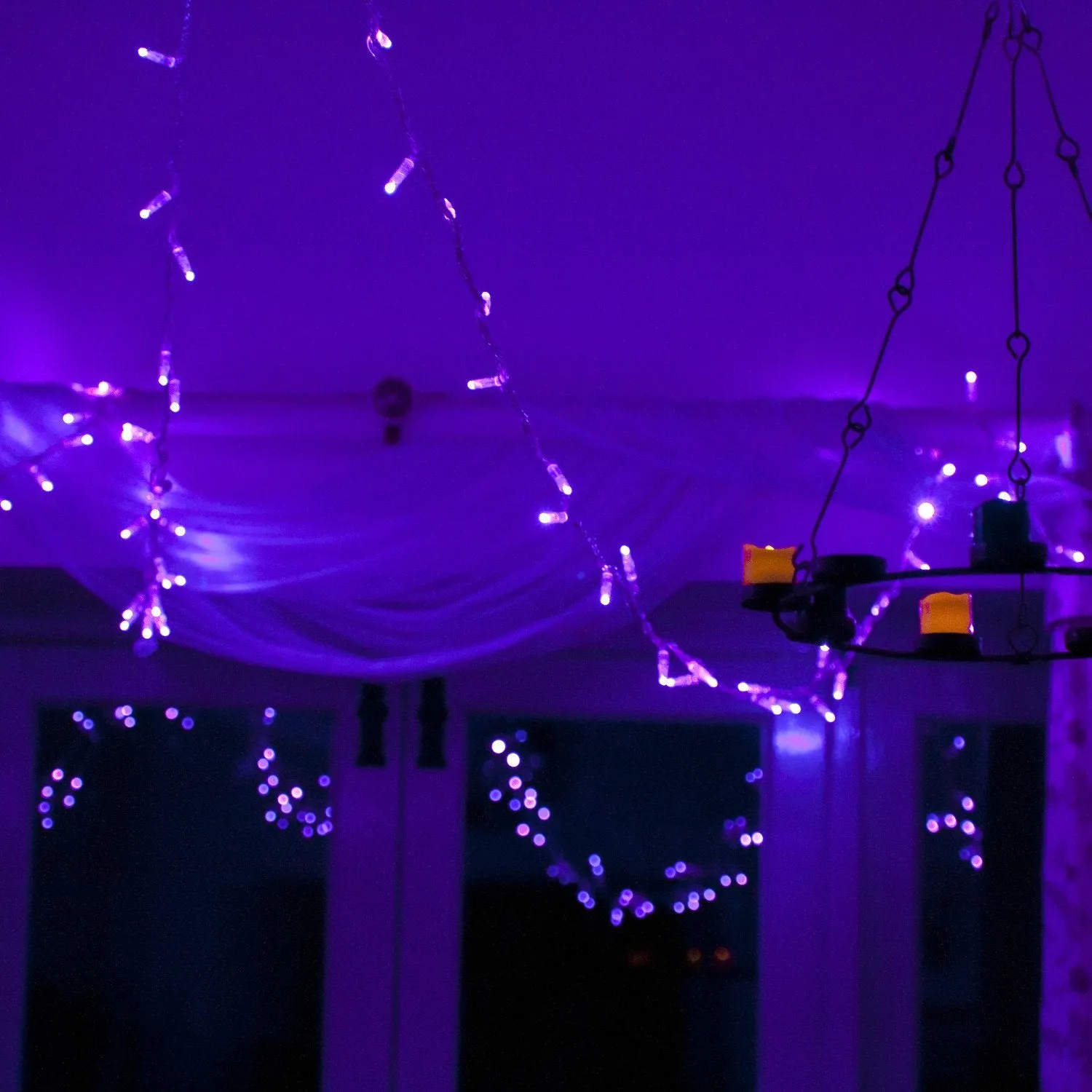 Core Connect 20m 200 Purple Connectable Fairy Lights Clear Cable