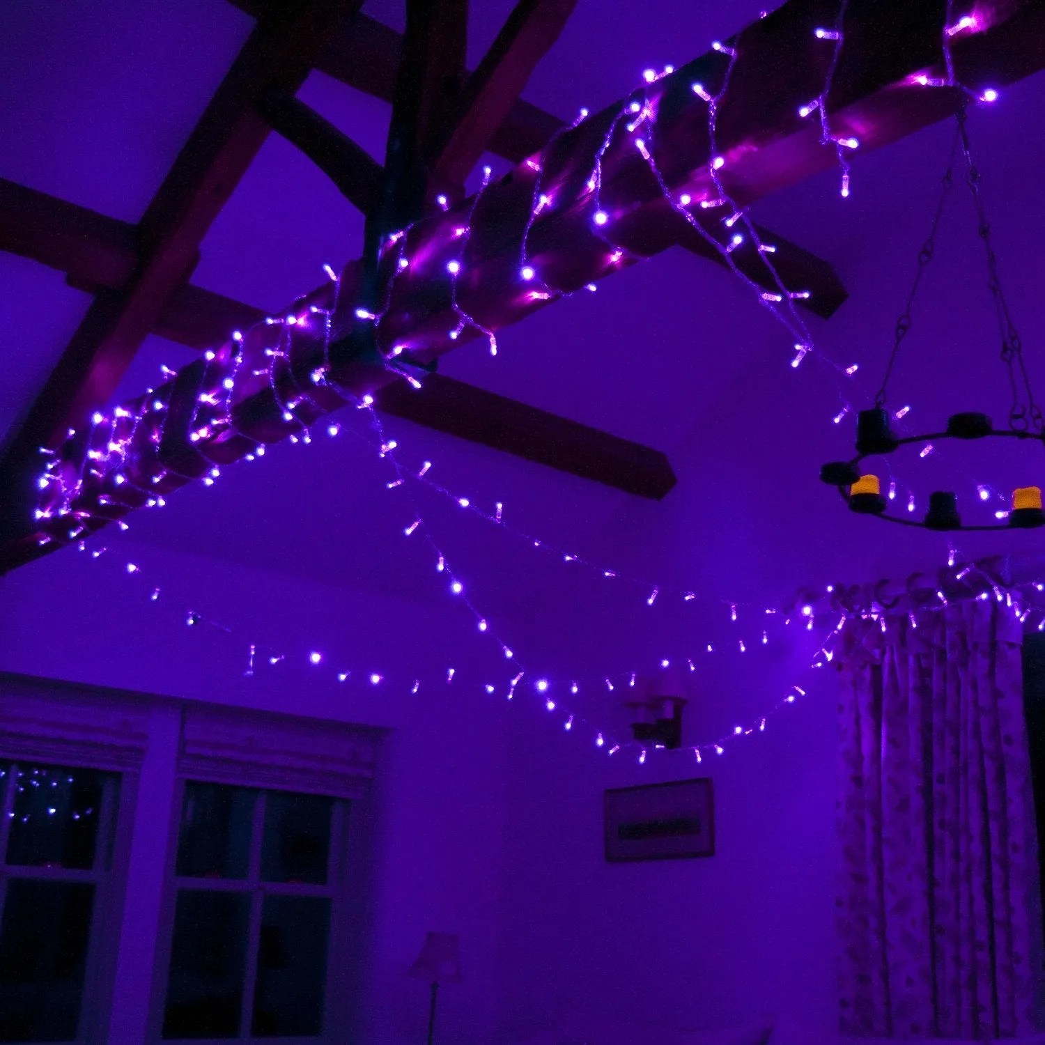 Core Connect 20m 200 Purple Connectable Fairy Lights Clear Cable