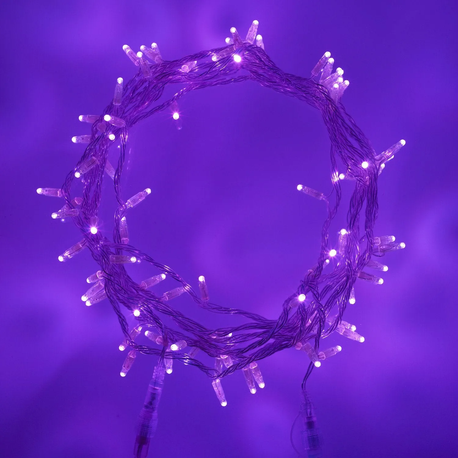 Core Connect 20m 200 Purple Connectable Fairy Lights Clear Cable