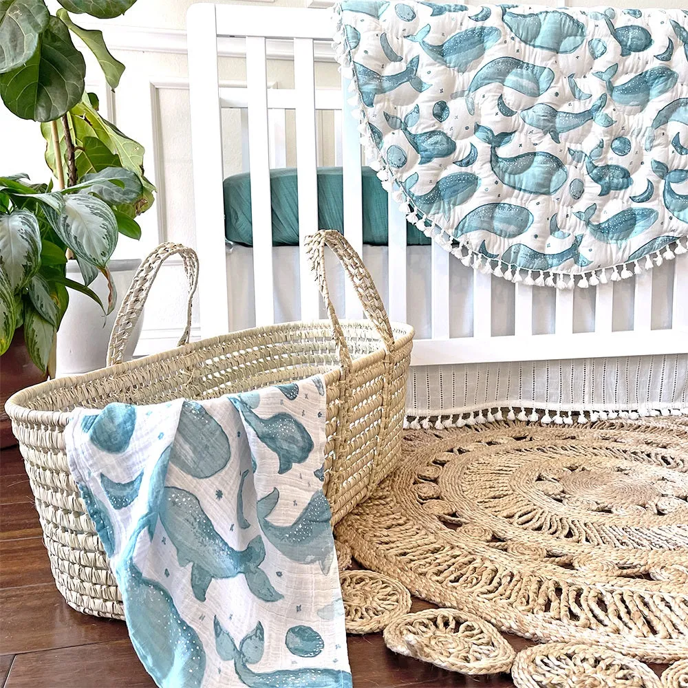 Crane Baby Caspian Collection Quilted Playmat