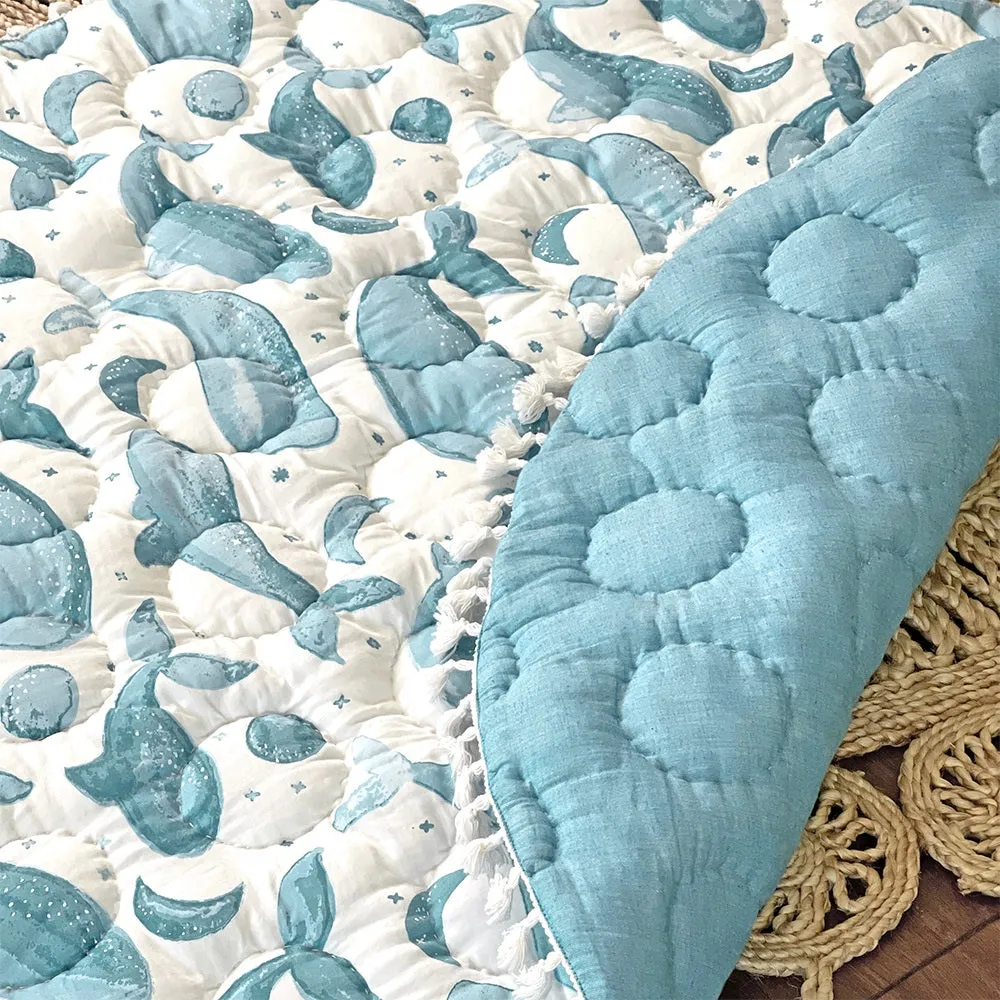 Crane Baby Caspian Collection Quilted Playmat