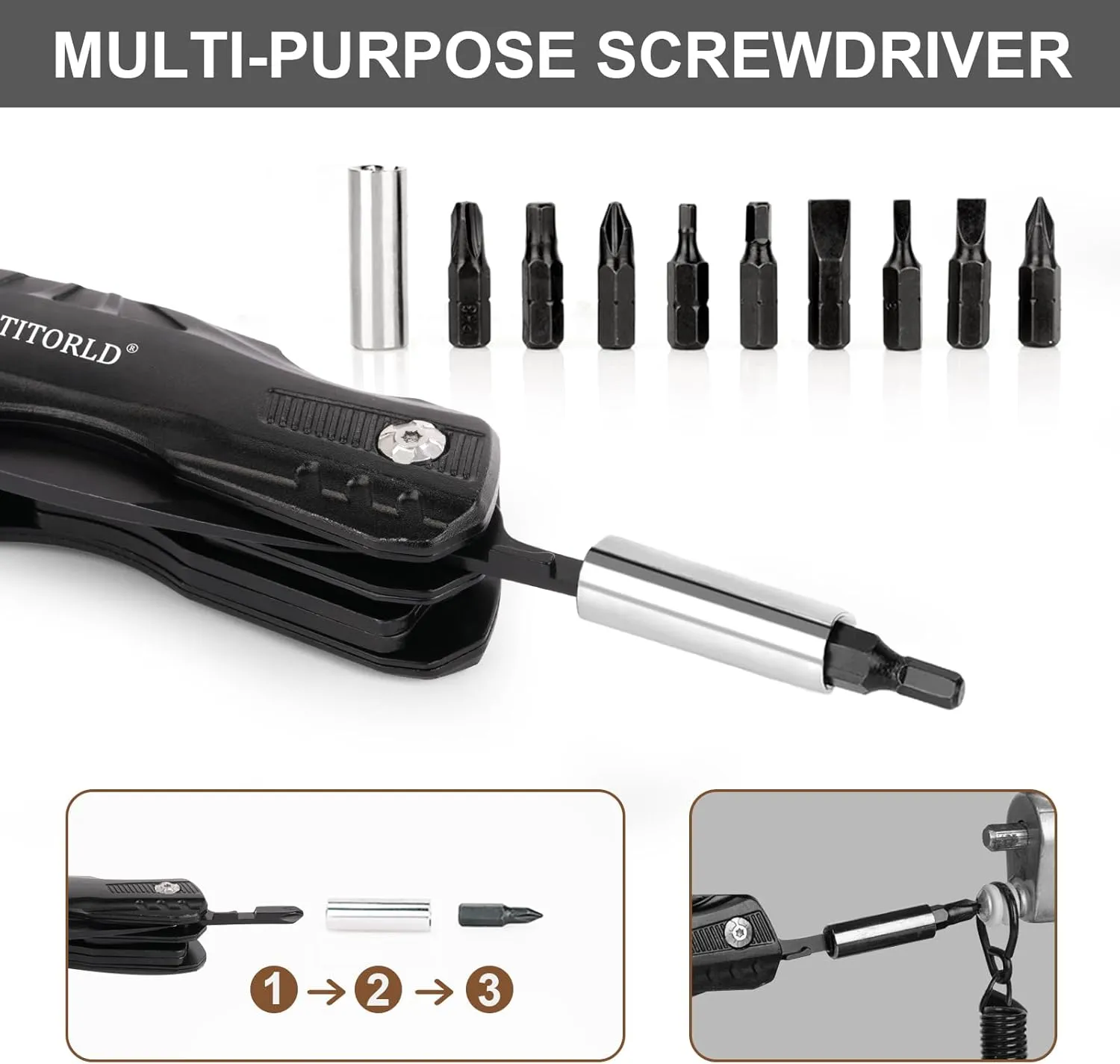 Gifts for Men Dad Husband Him Fathers Day, Pocket Knife Multitool, Unique Camping Hunting Fishing Tools Gift from Son Daughter Wife, Cool EDC Hiking Folding Knife