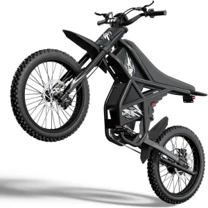 GT73 Electric Dirt Bike for Adults Teens, Upgraded 2400W Ebike with 36.4AH Dual Battery, 25 Inch Motorcycle Tires, Max 37 MPH & 85 Mile Long Range, Dual Hydraulic Brakes & Full Suspension
