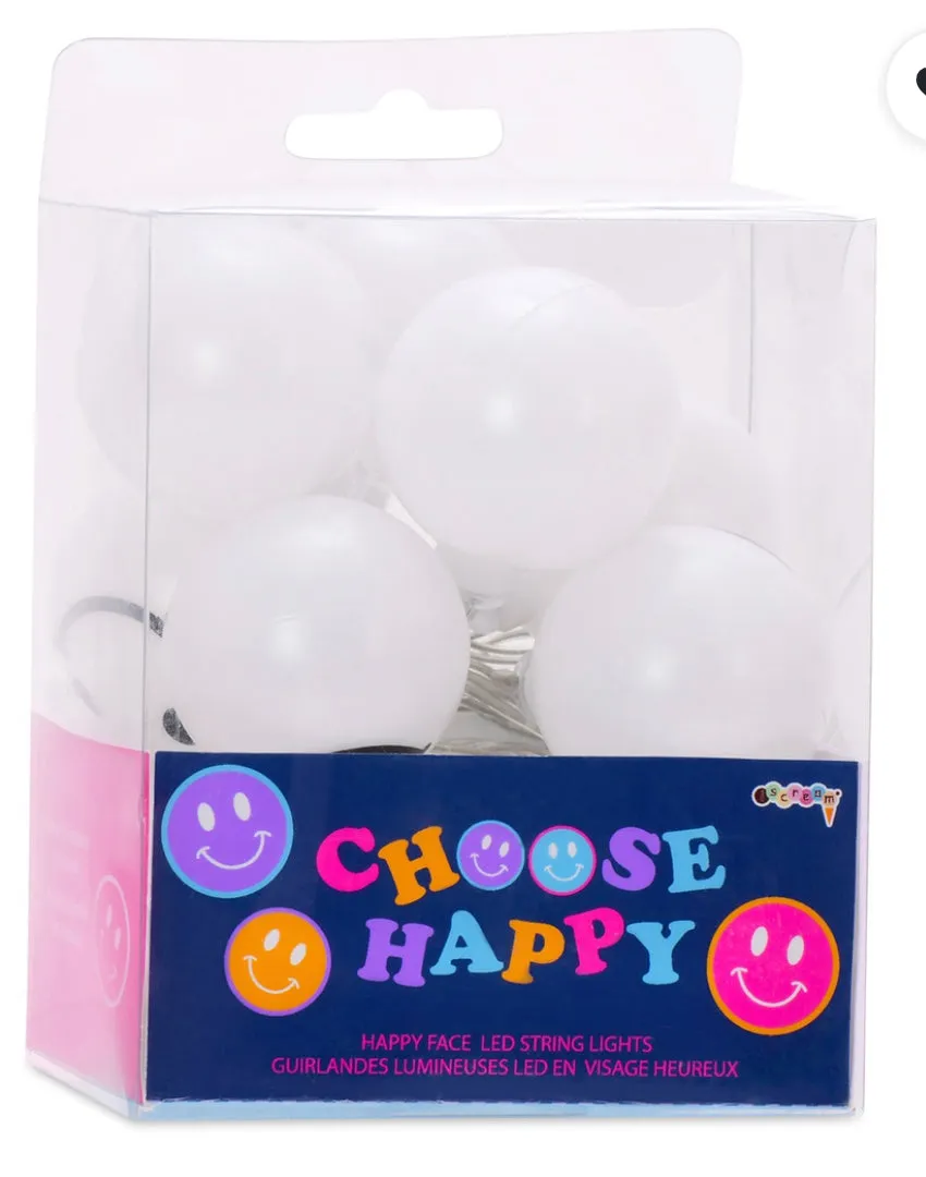 happy face string lights