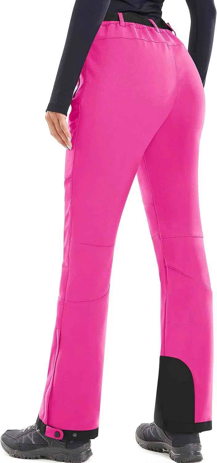 Heathyoga Snow Ski Pants Women Waterproof Softshell Insulated Fleece Lined Snowboard Pants Hiking Pants for Winter Outdoor