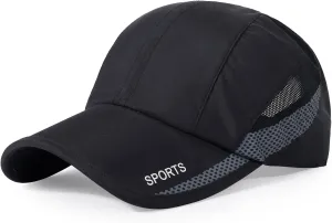 HH HOFNEN Quick Dry Cap Lightweight Running Hats Outdoor Airy Mesh Adjustable Sports Sun Hat UV Protection Hat for Men Women
