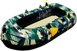Inflatable Boats for Adults, Dinghy Folding PVC Inflatable Kayak Heavy Duty Inflatable Canoe with 2 Paddle Mounts for Fishing, Diving