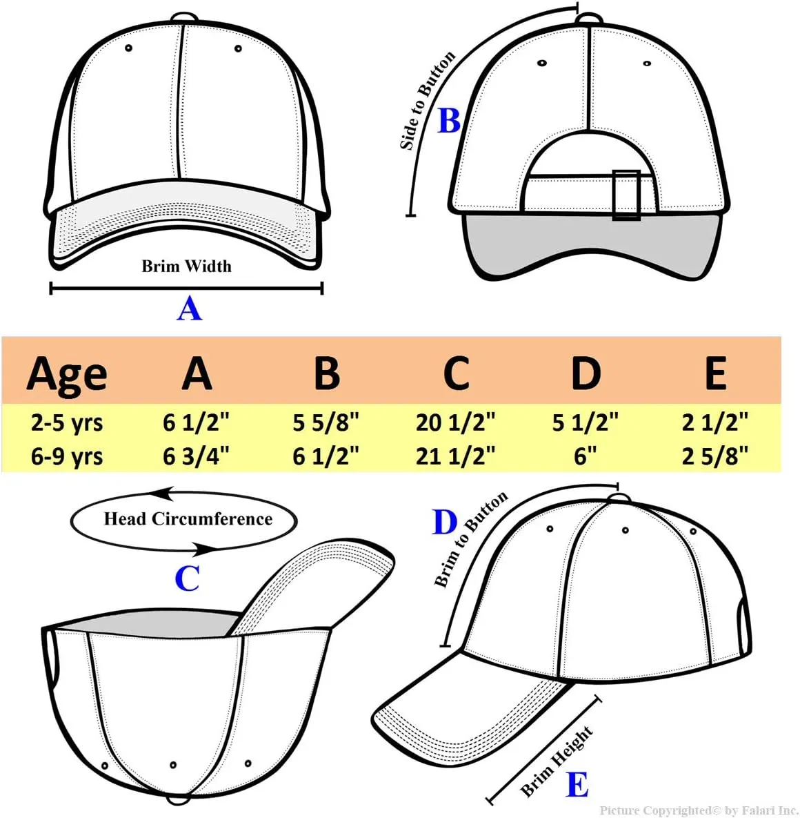 Kids Boy Girl Baseball Cap Hat Soft Cotton Lightweight Adjustable Size for 2-9 Years