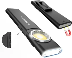 klarus E5 Plus Ultra-Slim Dual Switch Triple-Light EDC Flashlight - 4.4x1x0.3inch, 650 Lumens, USB-C Rechargeable, IPX4 Water Resistant, Ultra Portable with Magnetic Base and Pocket Clip - Black