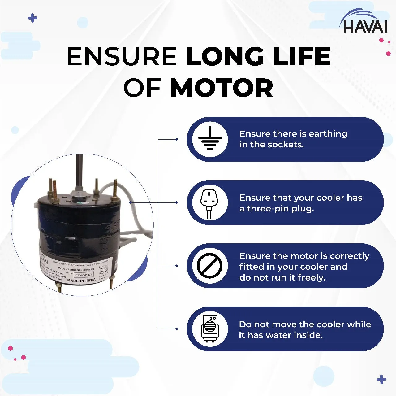 Main/Electric Motor - For Usha Maxx Air 100 Desert Cooler