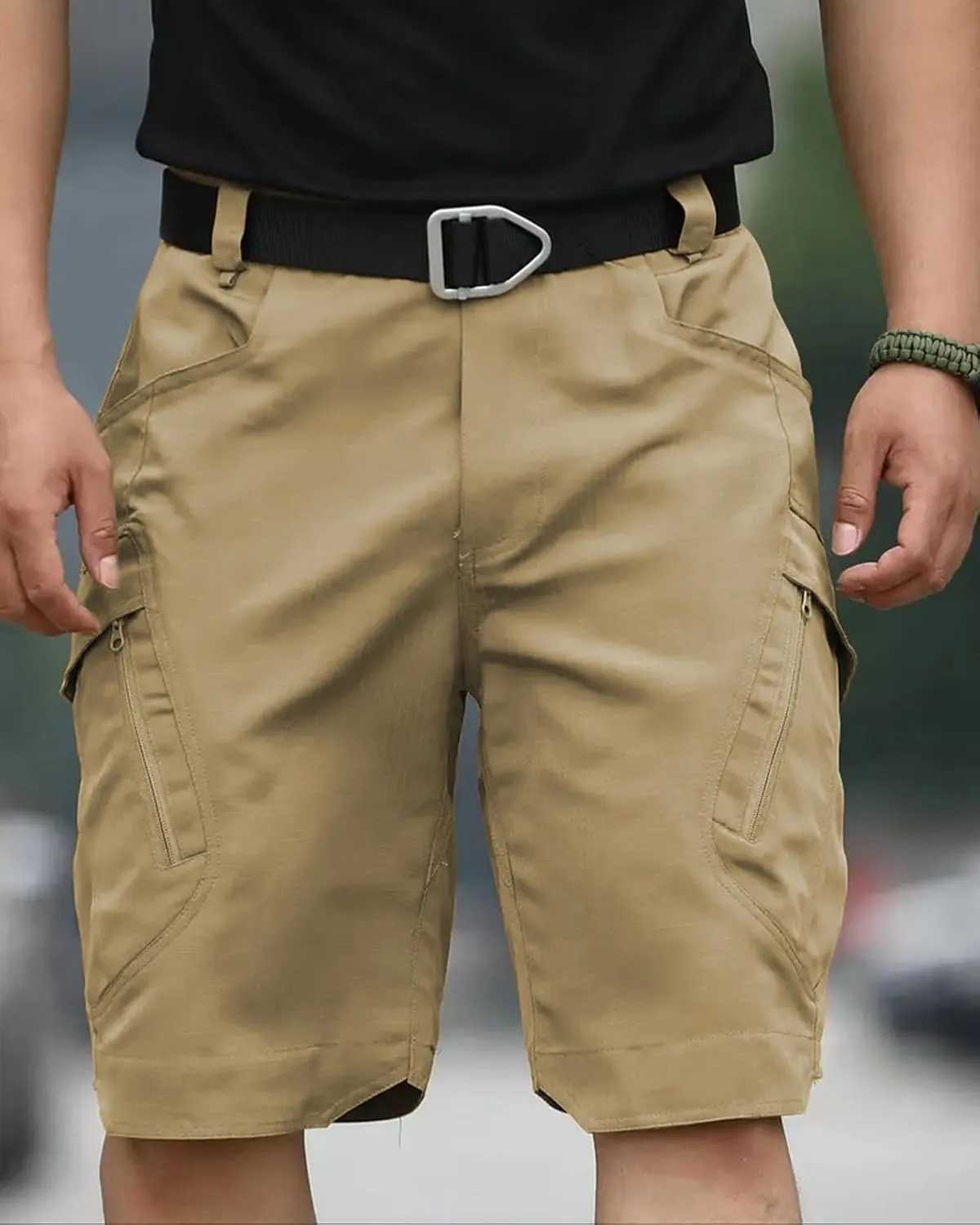 Mens Hiking Cargo Shorts Casual Tactical Waterproof Shorts for Work Golf Fishing with 6 Pockets
