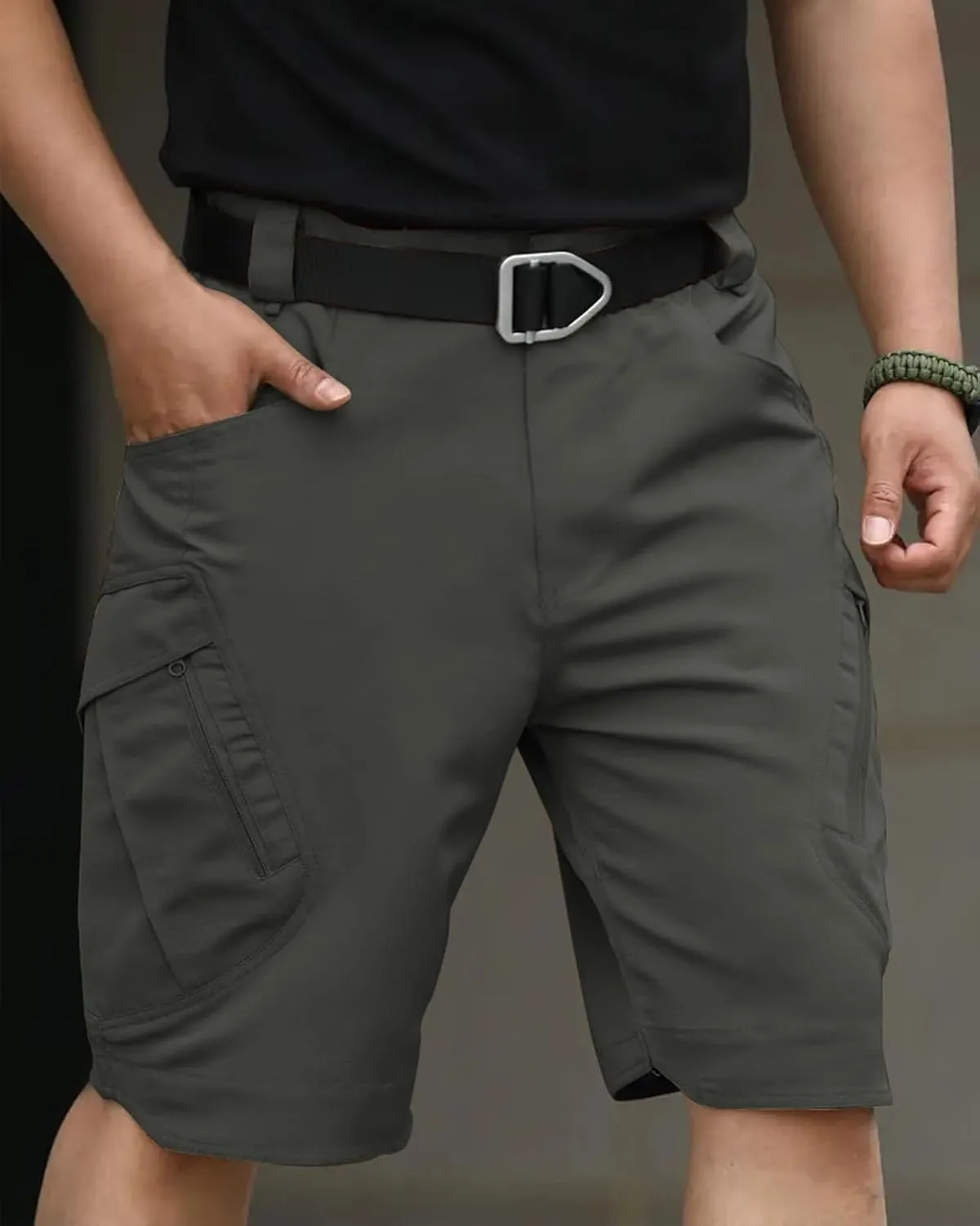 Mens Hiking Cargo Shorts Casual Tactical Waterproof Shorts for Work Golf Fishing with 6 Pockets