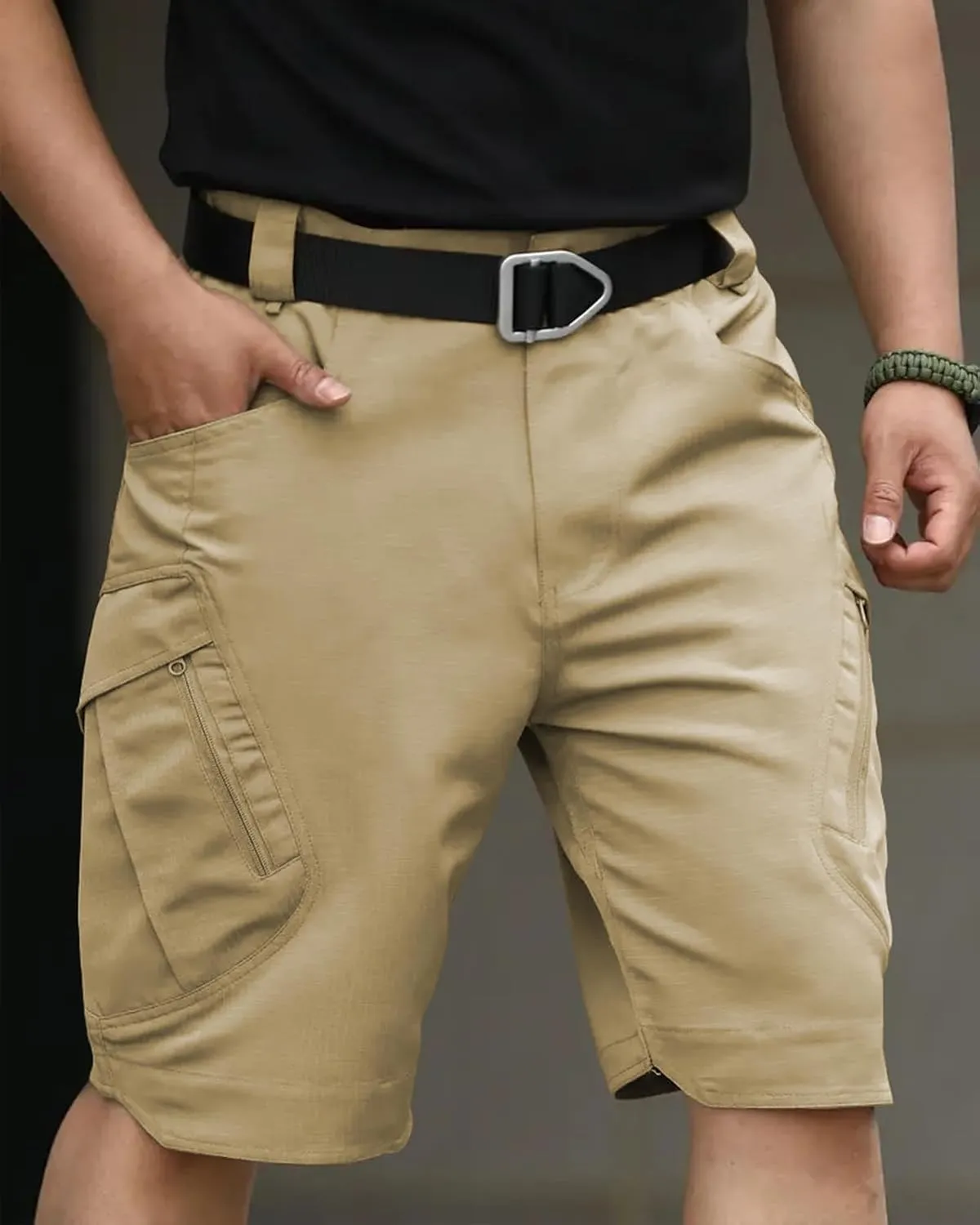 Mens Hiking Cargo Shorts Casual Tactical Waterproof Shorts for Work Golf Fishing with 6 Pockets