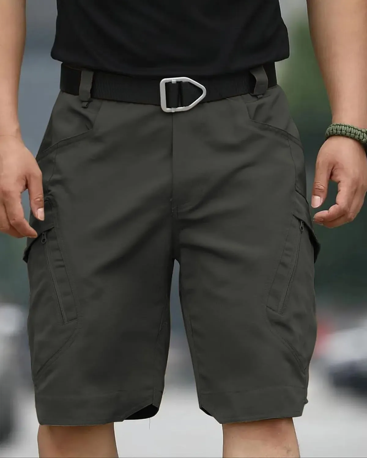Mens Hiking Cargo Shorts Casual Tactical Waterproof Shorts for Work Golf Fishing with 6 Pockets