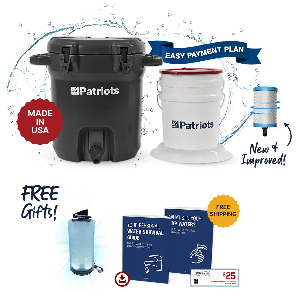 Patriot Pure Outdoor Filtration Cooler - 5-Gallon Water System