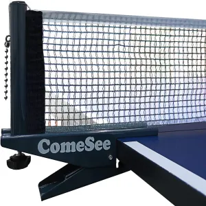 Ping Pong Net Set Table Tennis Table Post Professional Spring Activated Clamp with Net Clip Insert, 1.2 Inch Width Grip Holder, Tension and Height Adjustable Easy Set Up (Navy)