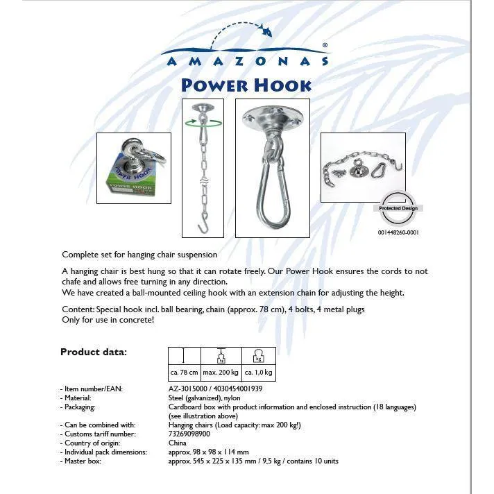 Power Hook Hammock Fixing