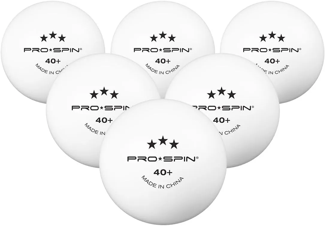PRO SPIN Ping Pong Balls - 3-Star Premium White Table Tennis Balls | High-Performance 40  ABS Professional Quality | Ultimate Durability for Indoor & Outdoor Ping Pong Tables