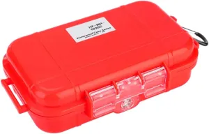 Waterproof Storage Case, Outdoor Survival Waterproof Case Shockproof Storage Case Airtight Carry Box Container for Outdoor Boating Camping(Red)