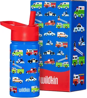 Wildkin Kids 14oz Stainless Steel Water Bottle  BPA-Free, Leakproof, Insulated, Easy-Clean - Heroes