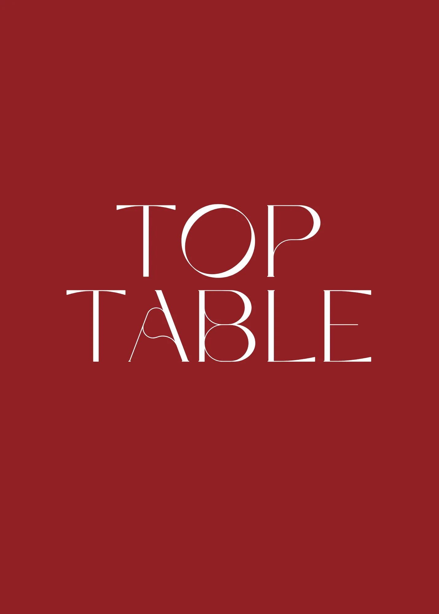 Winter Burgundy Table Numbers