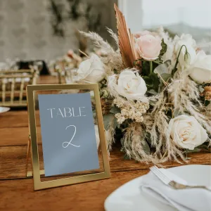 Winter Dusty Blue Table Numbers